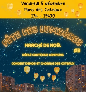 Fête des Lumières aux Coteaux 2025 affiche