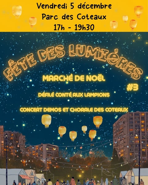 Fête des Lumières aux Coteaux 2025 affiche