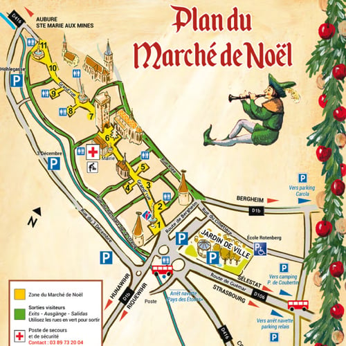 Marché de Noël médiéval de Ribeauvillé Plan