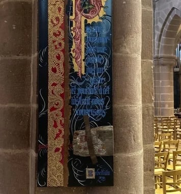Démonstration de calligraphies et enluminures